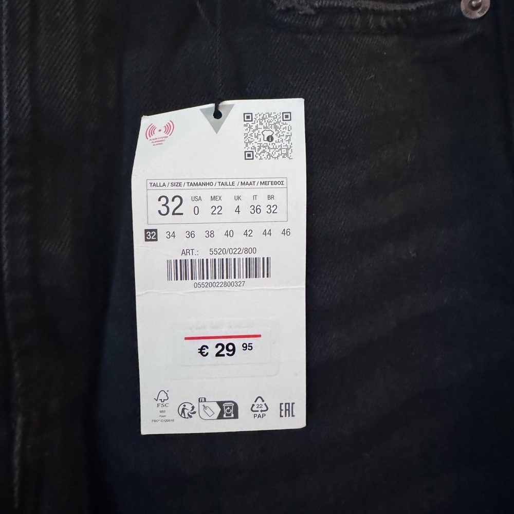 Zara Women’s Wide Leg Black Jeans - Picture 5 of 7